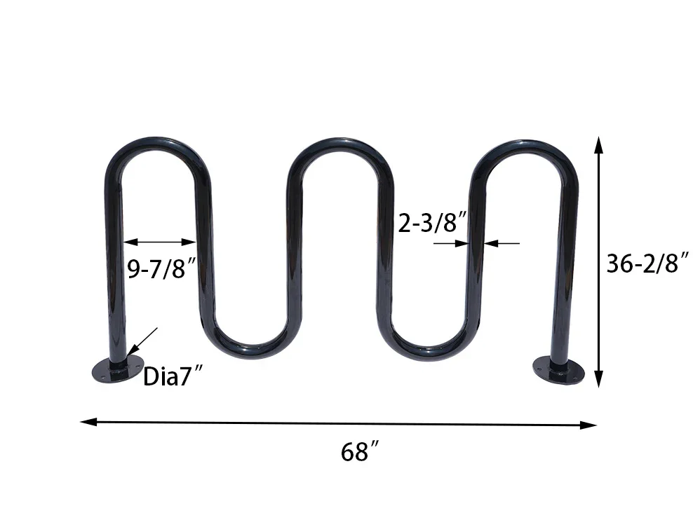 3 Rolling Wave Bike Rack - 7 Bikes - Image 4