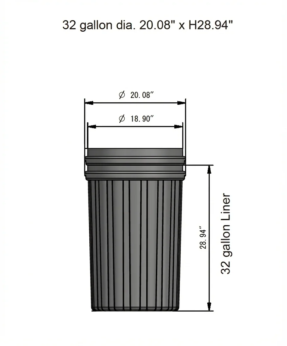 32 Gallon Plastic Commercial Trash Can Liner - Image 2