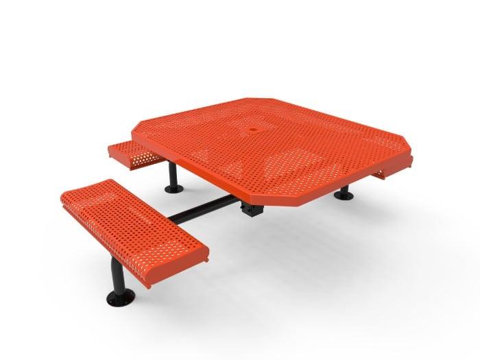 46″ Octagon Nexus Pedestal Commercial Picnic Table - Image 3
