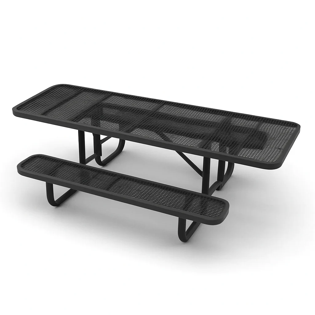 Quick Ship ADA 8ft Portable Rectangular Commercial Picnic Table - Image 6
