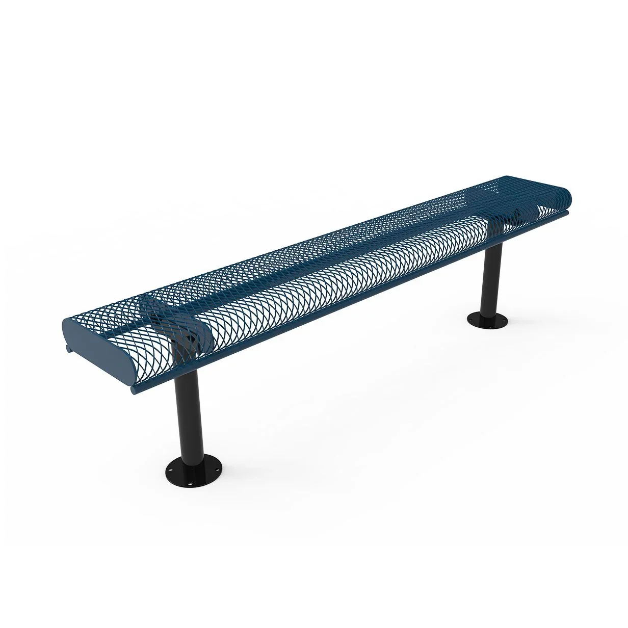 Commercial Park Bench without Back - Rolled Edges - Image 6