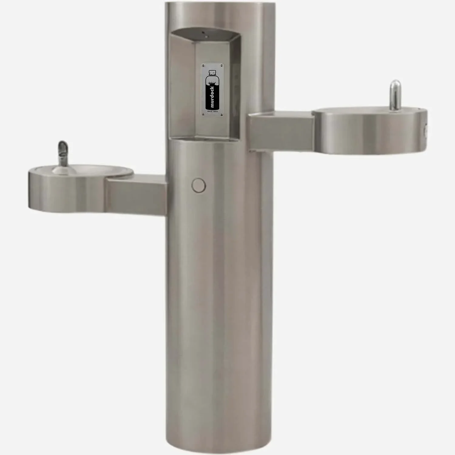 Bi-Level Pedestal Outdoor Drinking Fountain with Bottle Filler - Image 3