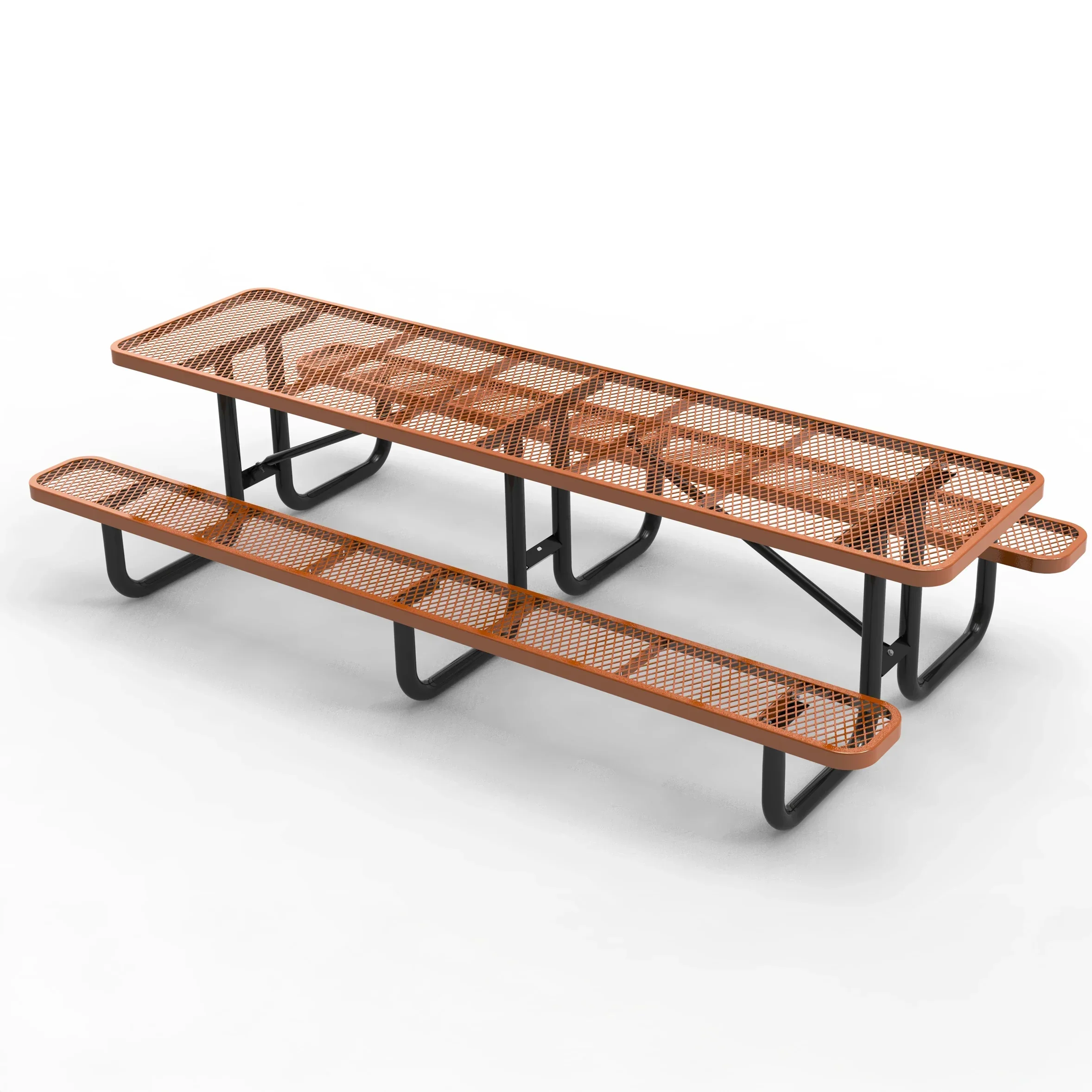 Commercial 10 ft Portable Rectangular Picnic Table -120 in - Image 6
