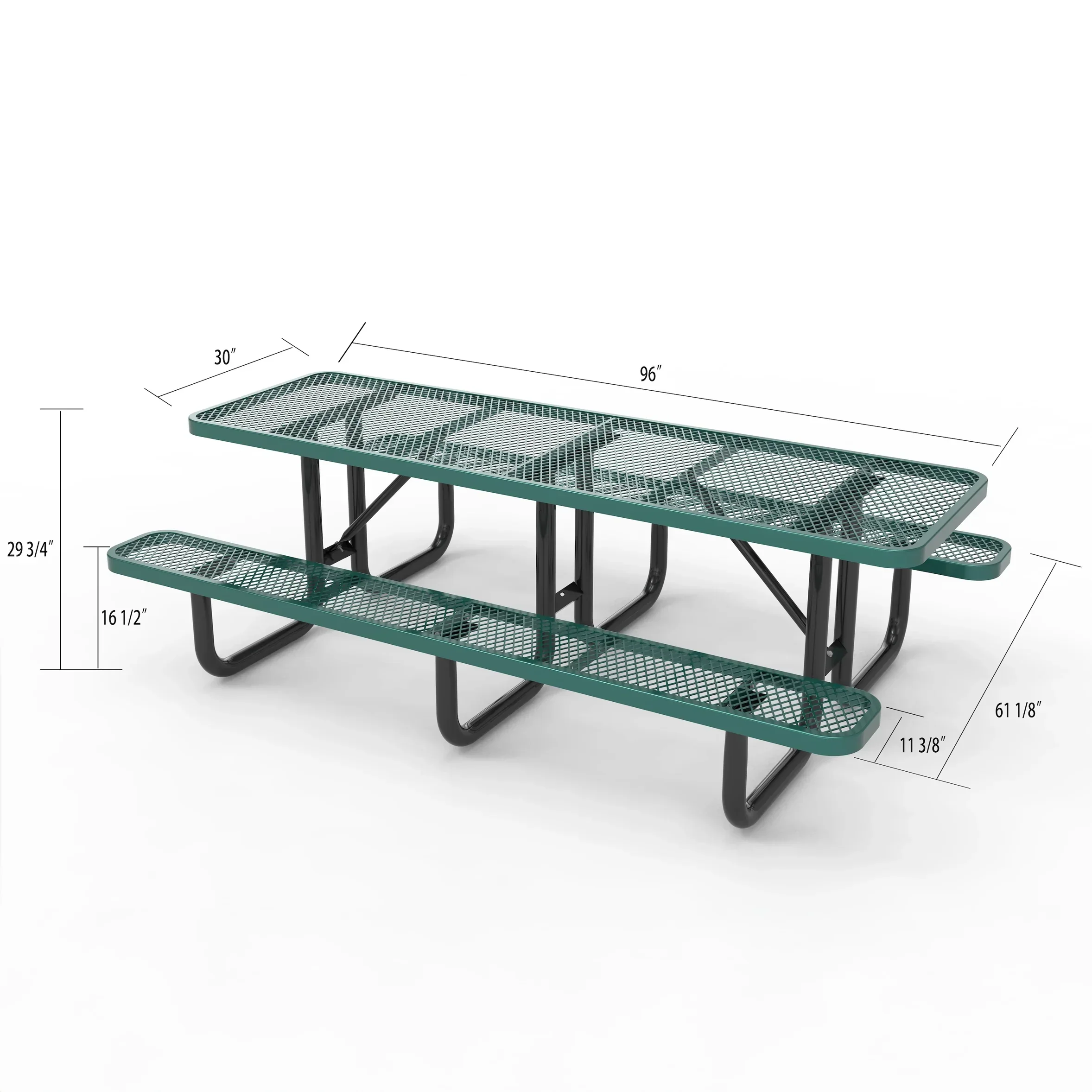 Commercial 8 ft Portable Rectangular Picnic Table - 8ft - Image 7