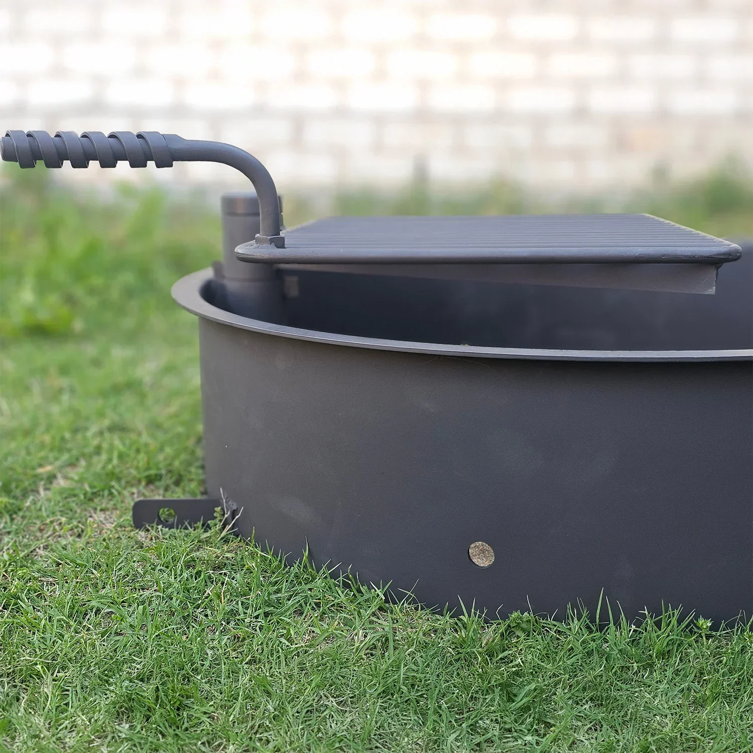 Commercial Fire Ring 32 Inch With Swivel Grate - Campfire Ring - Image 3