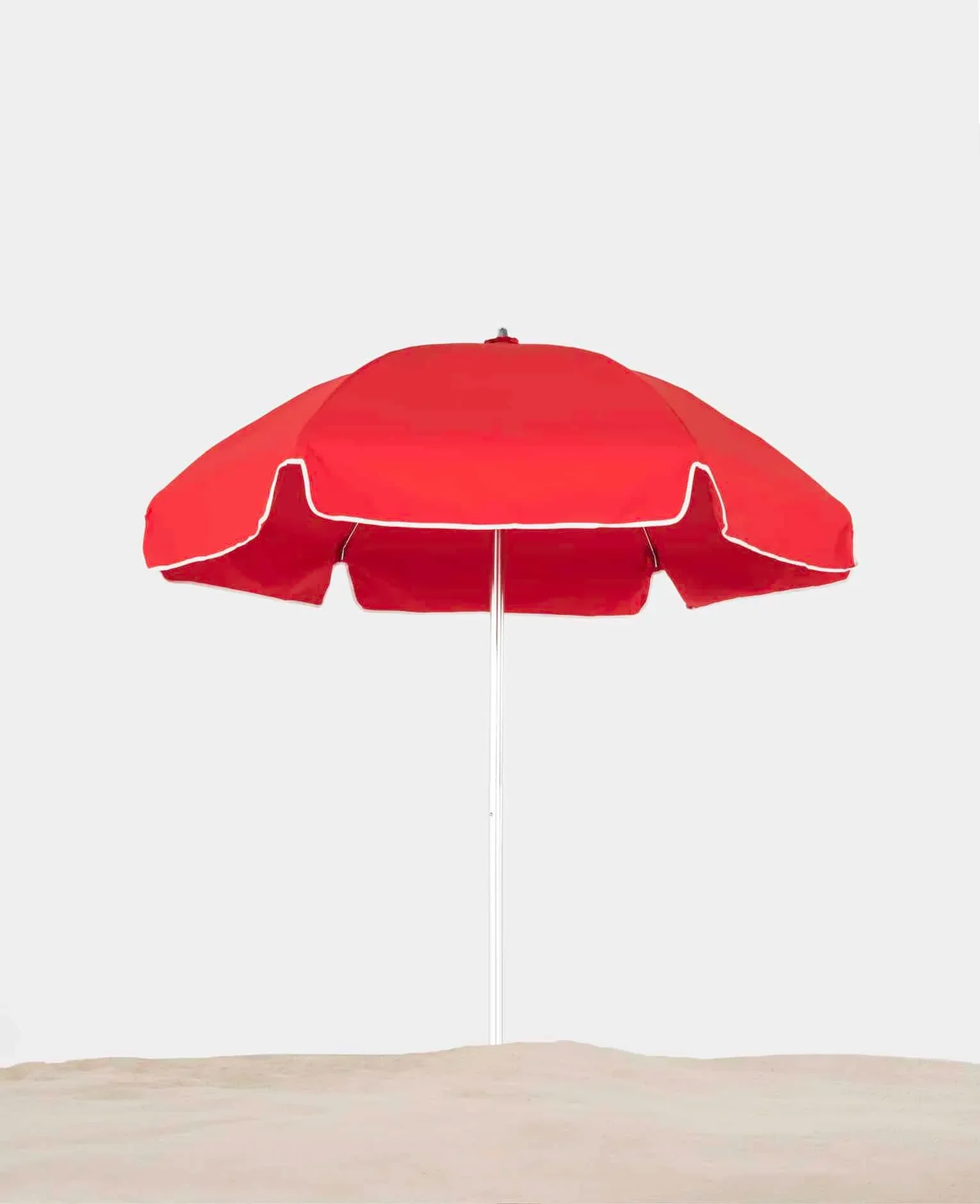 Frankford Emerald Coast, Aluminum Silver Anodized 6.5 Foot Wide, Hexagon Manual Lift Beach Umbrella - Image 3