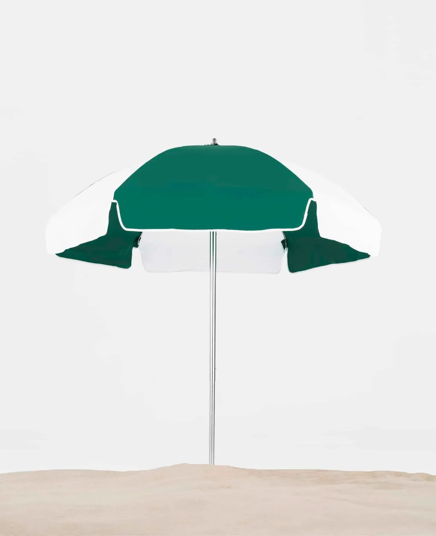Frankford Emerald Coast, Aluminum Silver Anodized 6.5 Foot Wide, Hexagon Manual Lift Beach Umbrella - Image 4