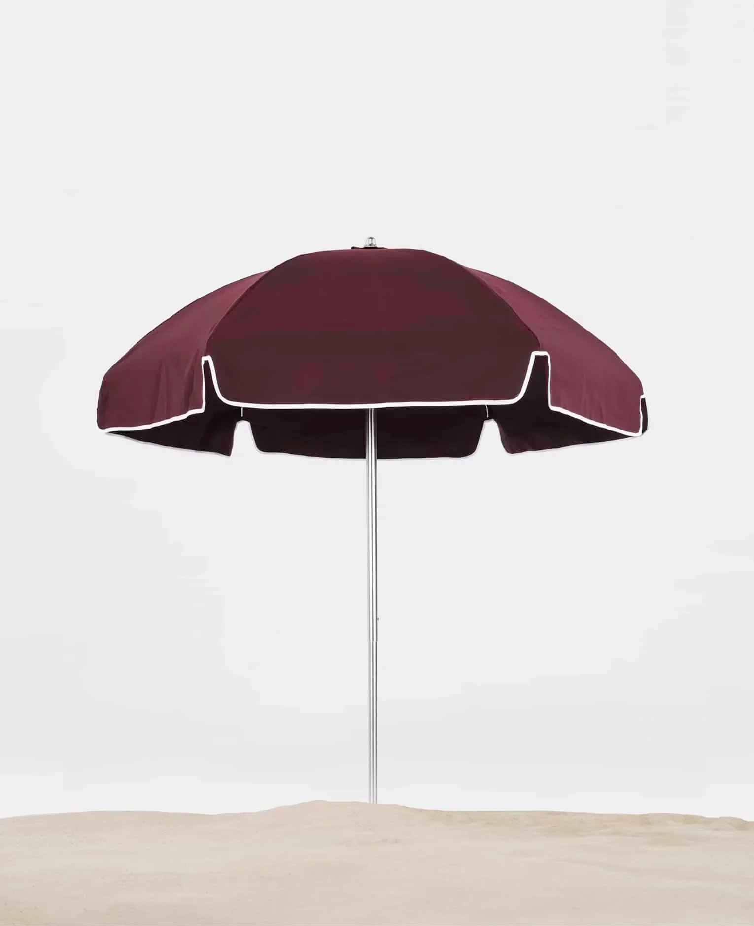 Frankford Emerald Coast, Aluminum Silver Anodized 6.5 Foot Wide, Hexagon Manual Lift Beach Umbrella - Image 5