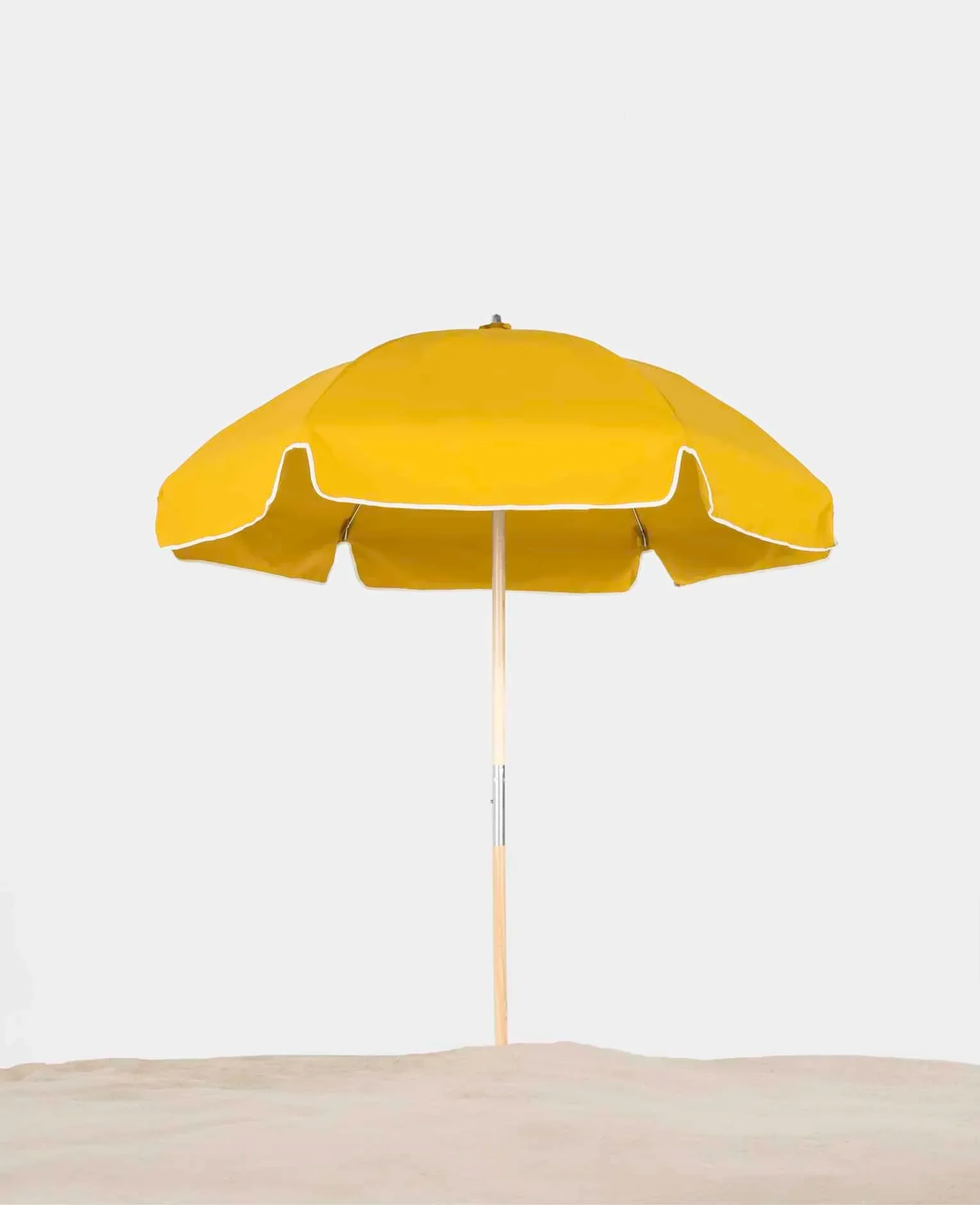 Frankford Emerald Beach Ash wood 6.5 Foot Wide Hexagon Manual Lift Umbrella - Image 3
