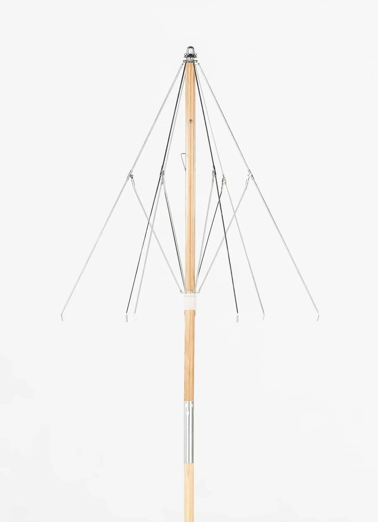 Frankford Emerald Beach Ash wood 6.5 Foot Wide Hexagon Manual Lift Umbrella - Image 5