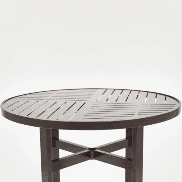 Heavy Duty 36" Commercial Aluminum Patio Table - Punched Top - Image 2