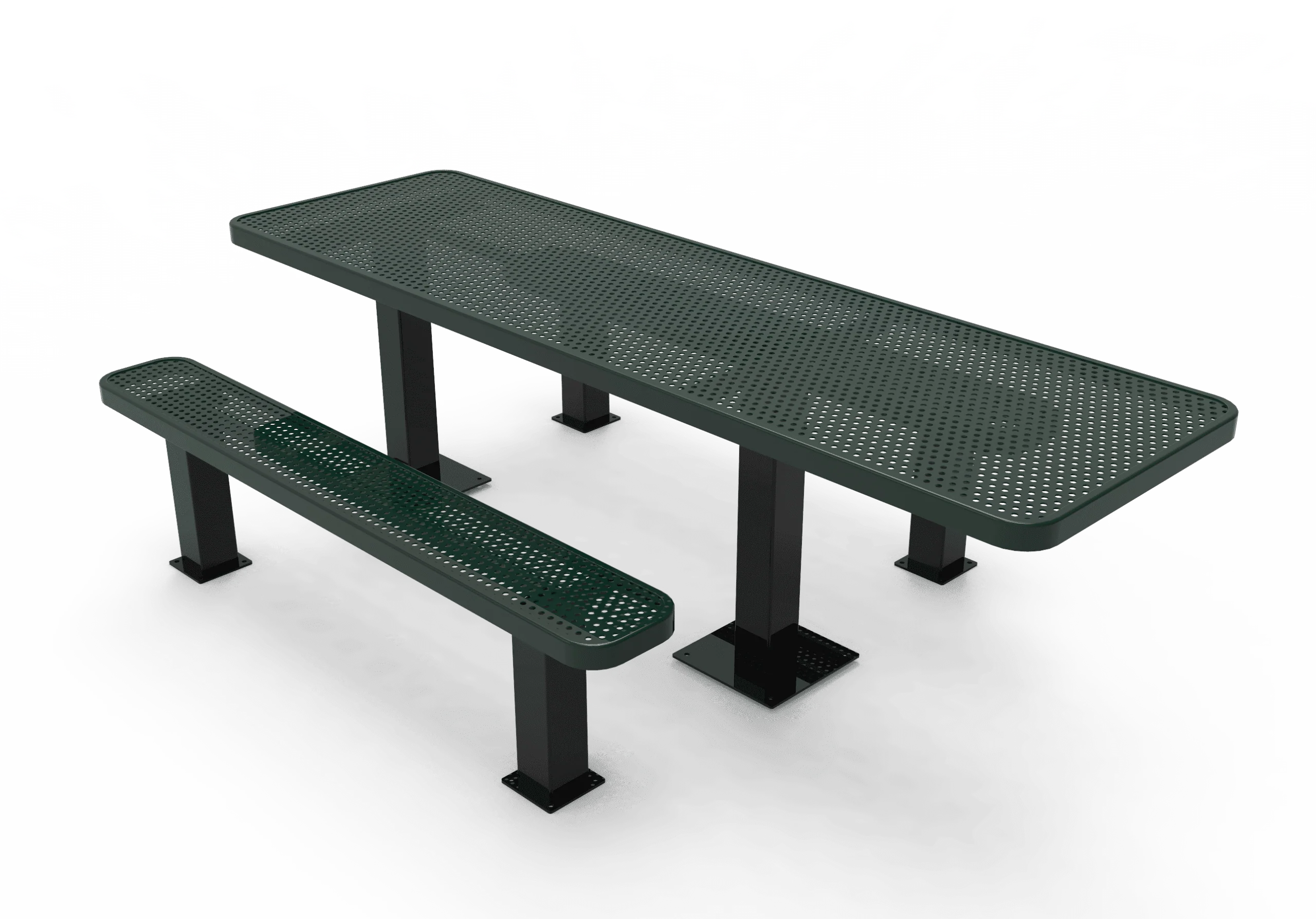 Independent Pedestal Rectangle Picnic Table  - Thermoplastic - Image 4