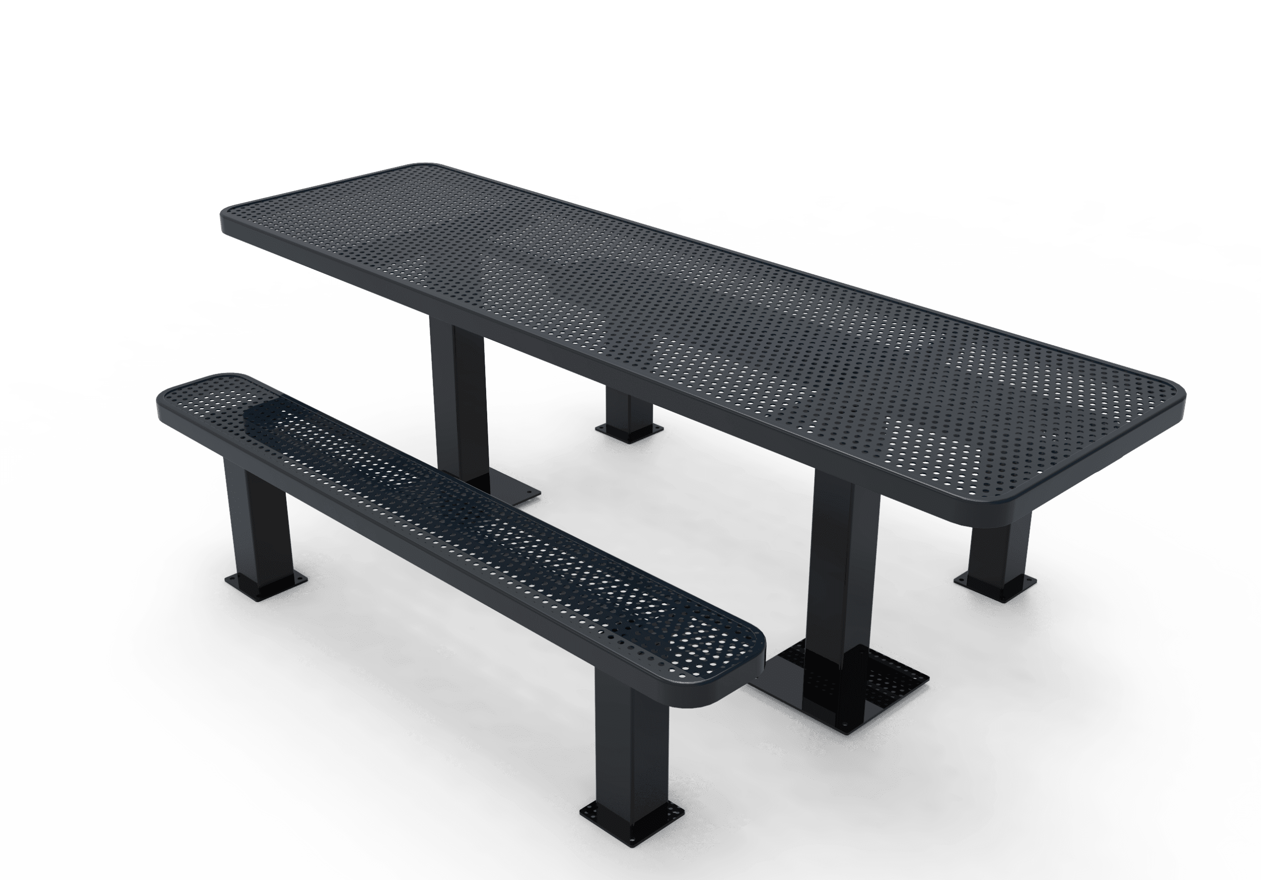 Independent Pedestal Rectangle Picnic Table  - Thermoplastic - Image 5