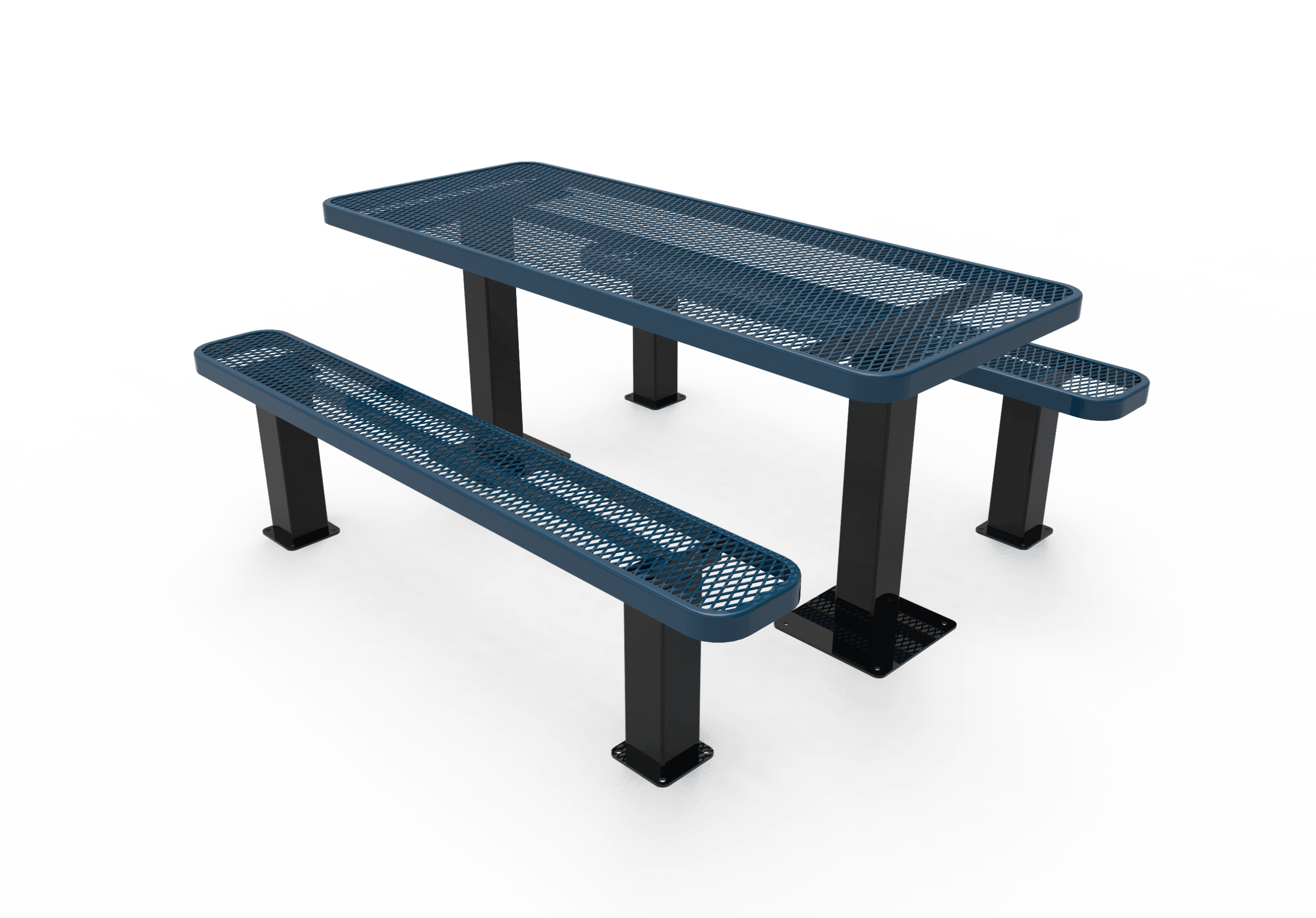 Independent Pedestal Rectangle Picnic Table  - Thermoplastic - Image 6