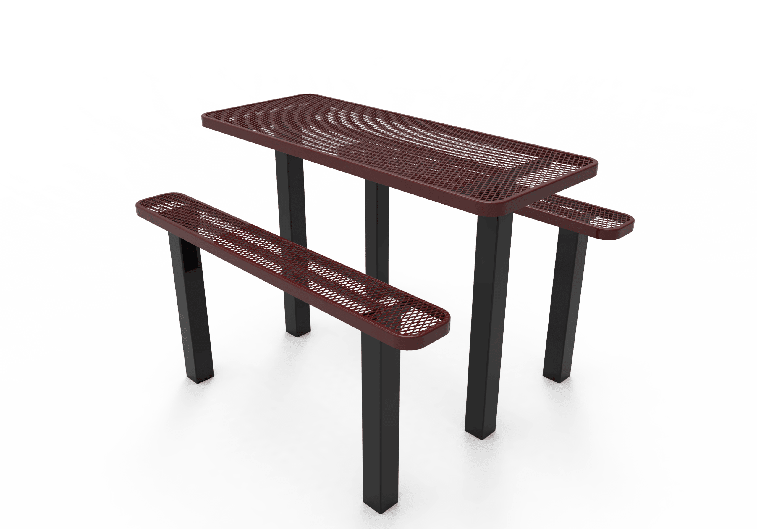 Independent Pedestal Rectangle Picnic Table  - Thermoplastic - Image 7