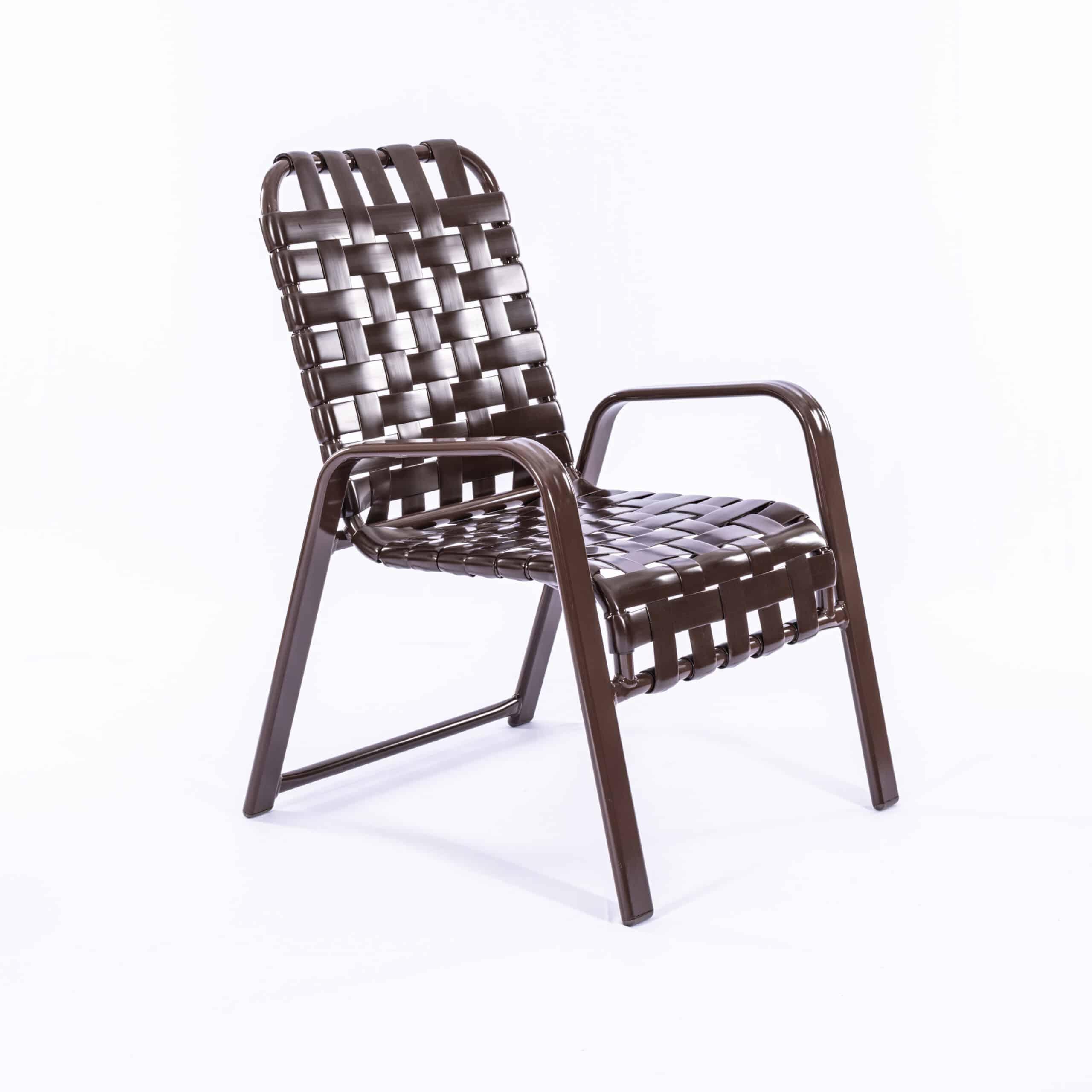 Pool Side Dining Chair - Cross Weave With Arm Chair - Image 4