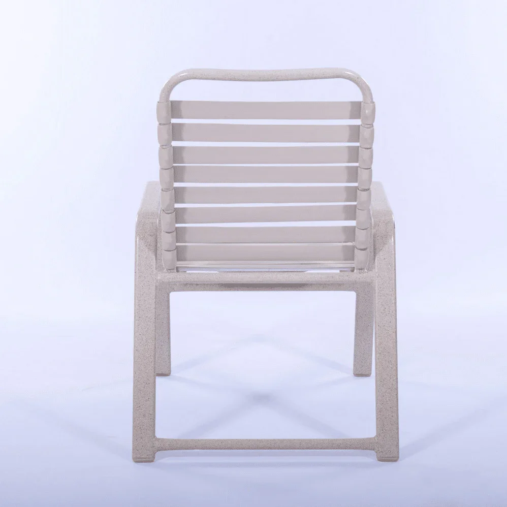Pool Side Dining Chair, Wide Frame - Vinyl Strap With Comfort Arm - Image 3