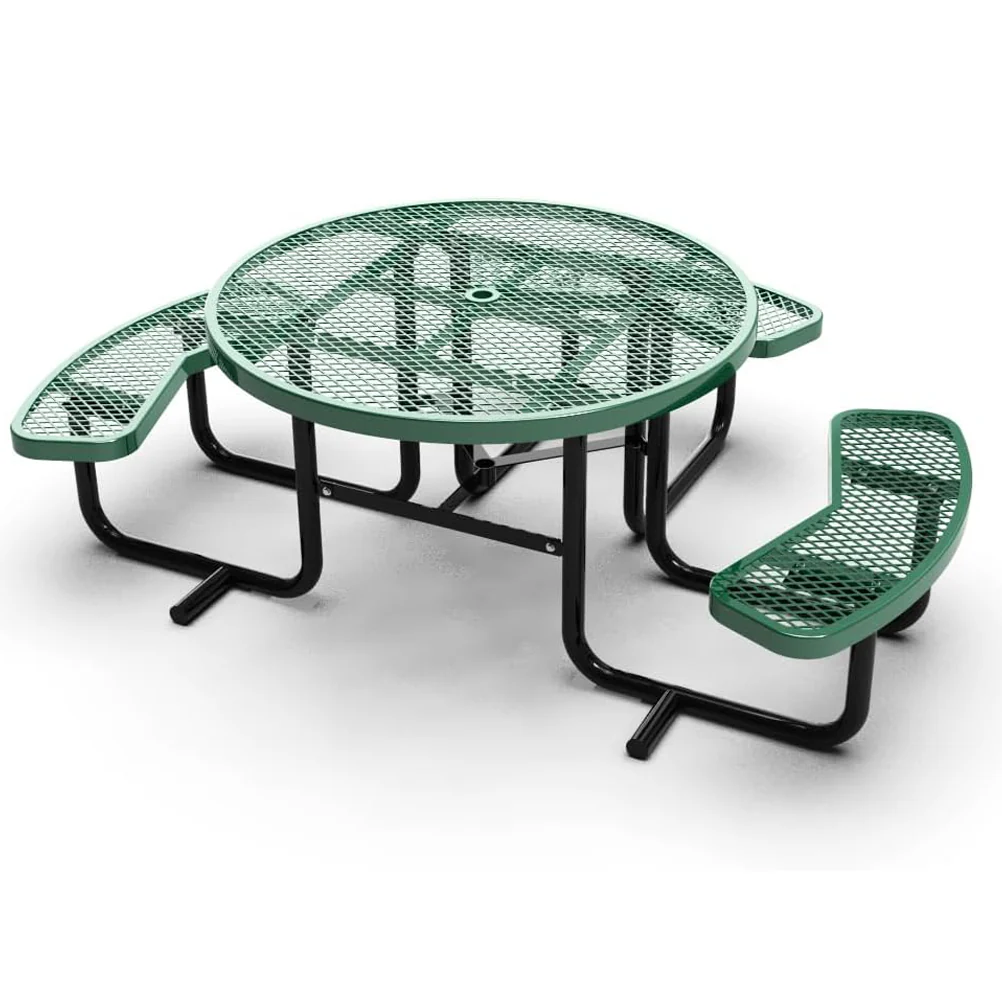 Quick Ship Round Picnic Table - 46" Round ADA Commercial Picnic Table - Image 5