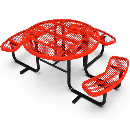 Quick Ship Round Picnic Table - 46" Round ADA Commercial Picnic Table - Image 6