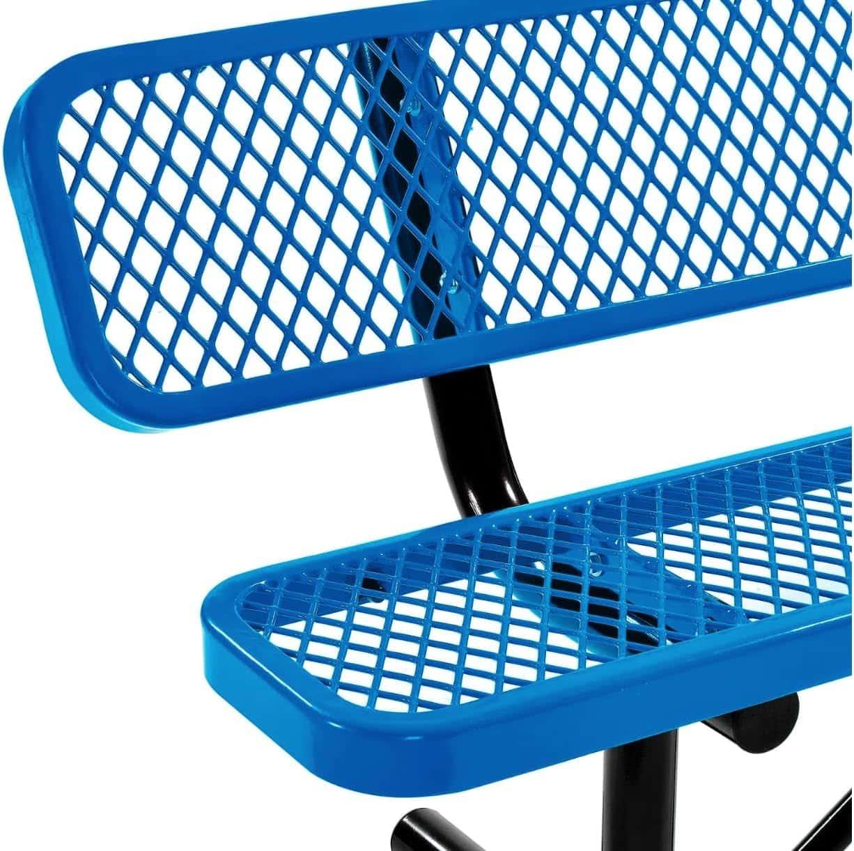 6′ Portable Outdoor Commercial Bench - Thermoplastic Coated - Image 3