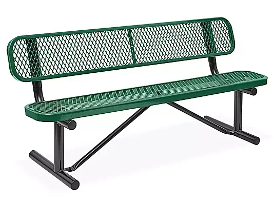 6′ Portable Outdoor Commercial Bench - Thermoplastic Coated - Image 8
