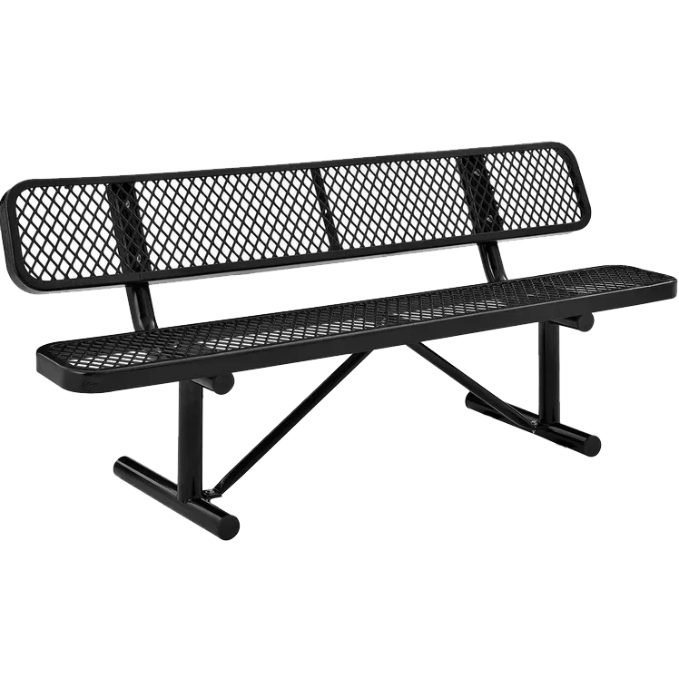 6′ Portable Outdoor Commercial Bench - Thermoplastic Coated - Image 9