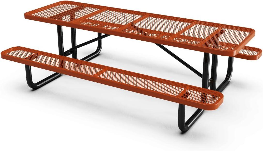 Quick Ship 8ft Portable Rectangular Commercial Picnic Table - Image 5