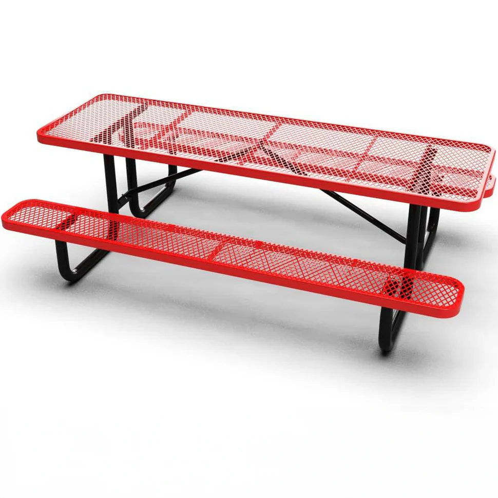 Quick Ship 8ft Portable Rectangular Commercial Picnic Table - Image 8