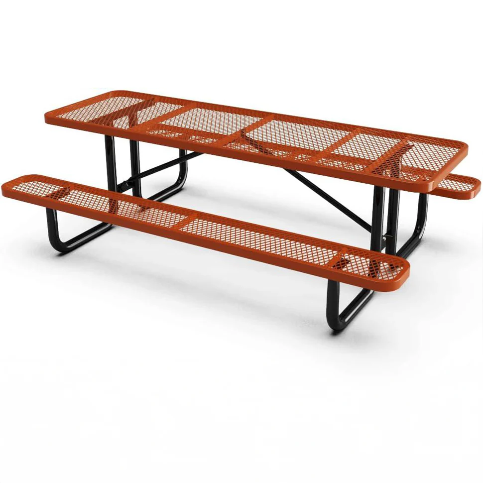 Quick Ship 8ft Portable Rectangular Commercial Picnic Table - Image 9