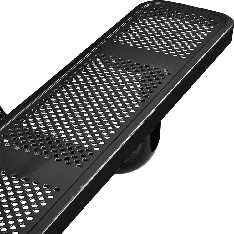 Rectangle 6ft Portable Thermoplastic Picnic Table - Punched Steel - Image 4