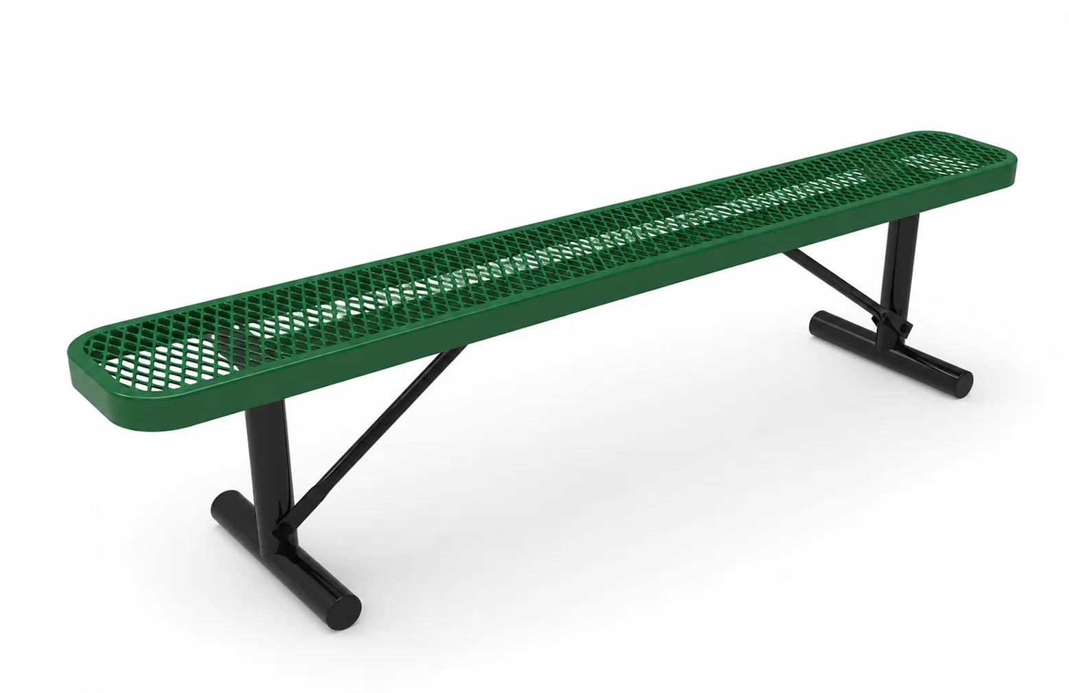 Commercial 6ft Park or Sports Bench Without Back - Expanded Metal Quick ship - Image 3