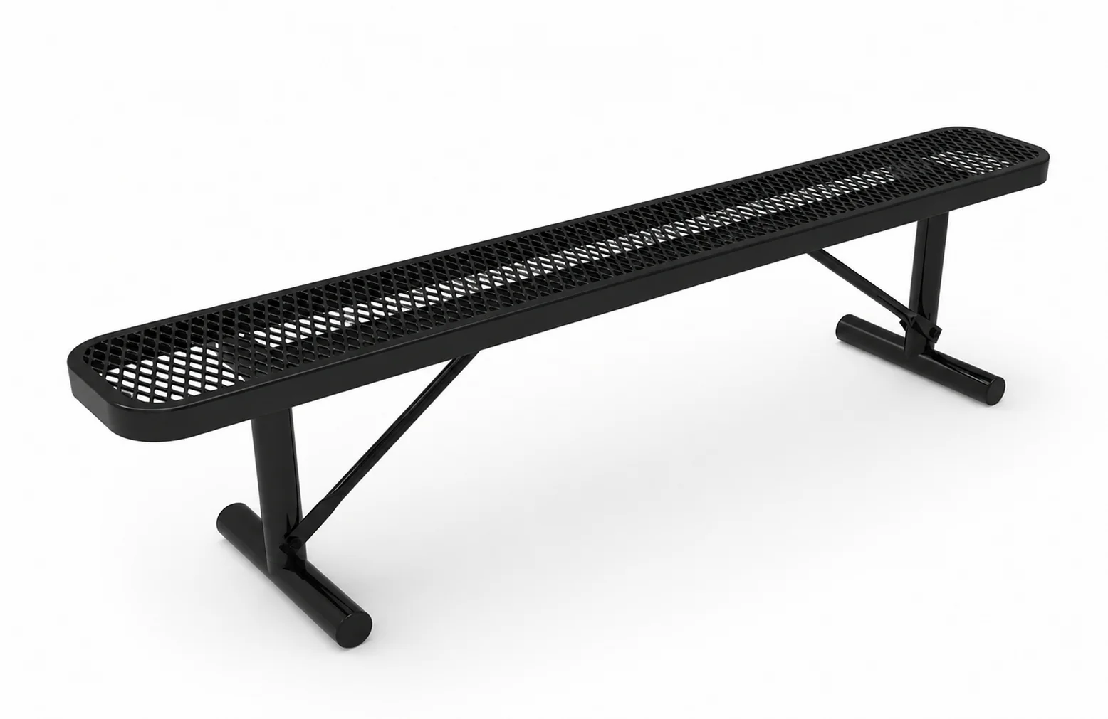 Commercial 6ft Park or Sports Bench Without Back - Expanded Metal Quick ship - Image 4