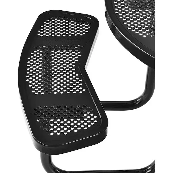 46″ Round Portable Picnic Table - Punched Steel - Image 5