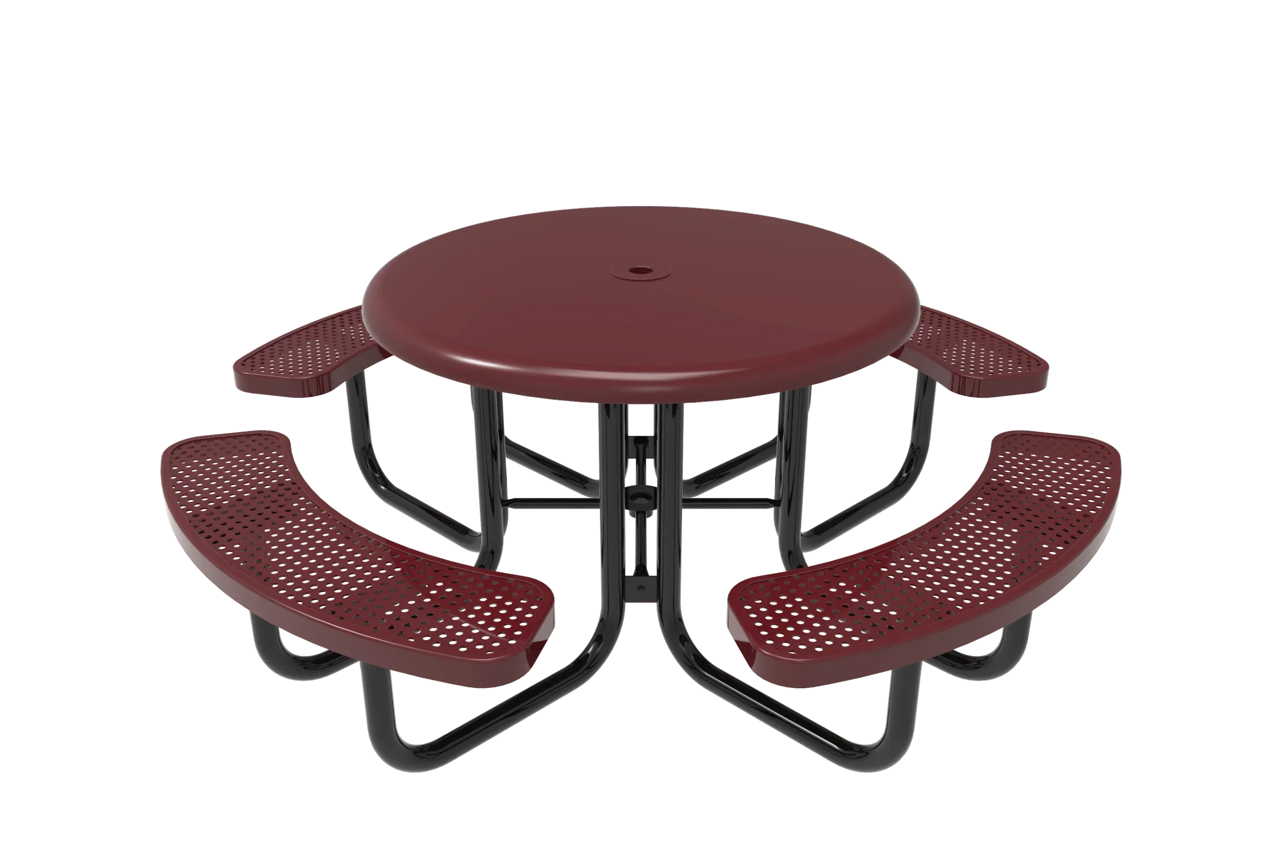 Round Solid Top 46" Commercial Picnic Table - Portable - Image 4