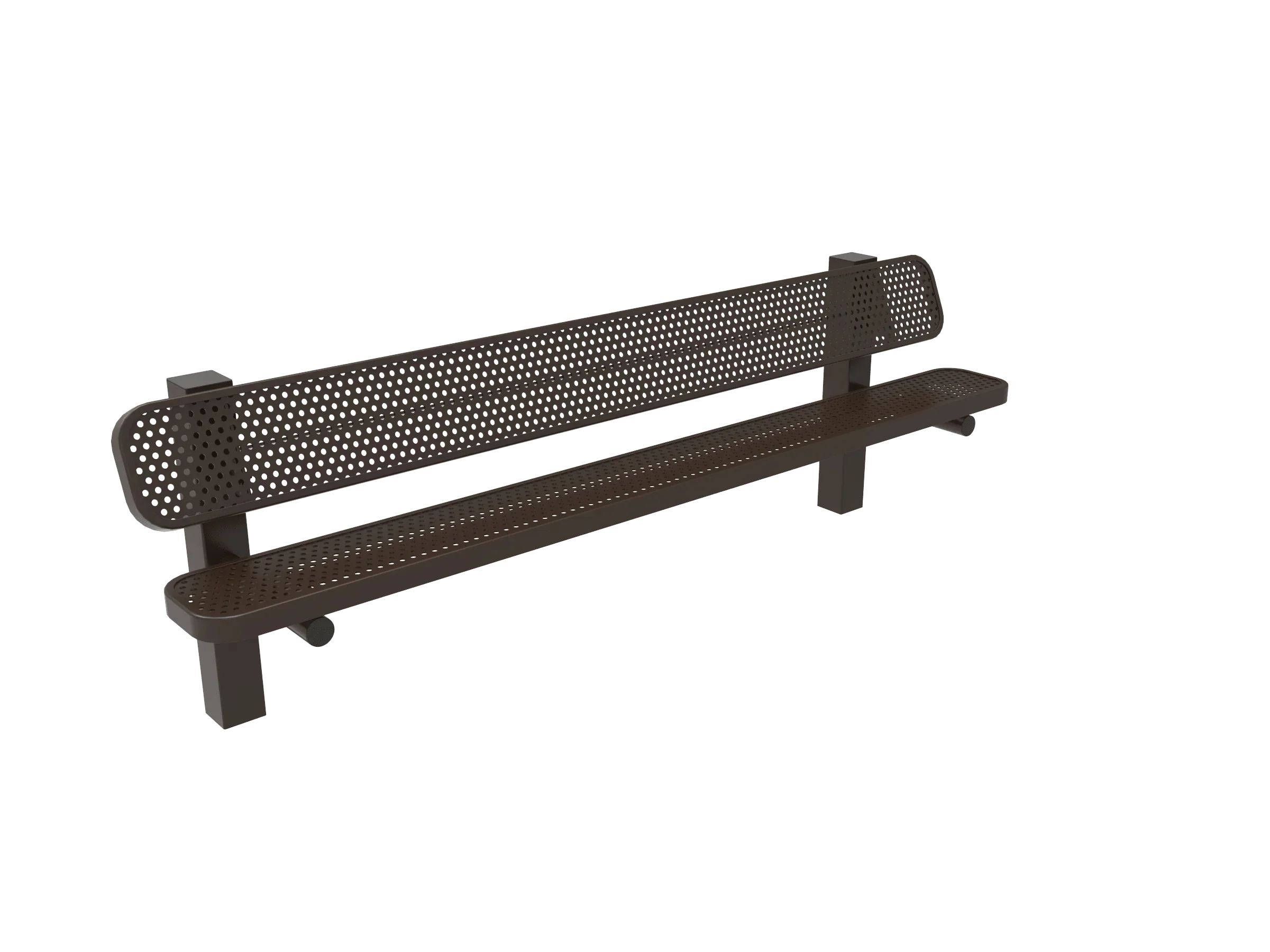 Single Pedestal Commercial Outdoor Park Bench - Thermoplastic - Image 4
