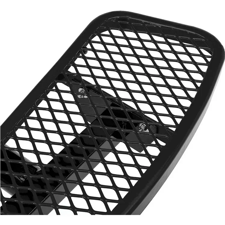 Single Pedestal Square 46" Picnic Table - Expanded Metal - Image 5