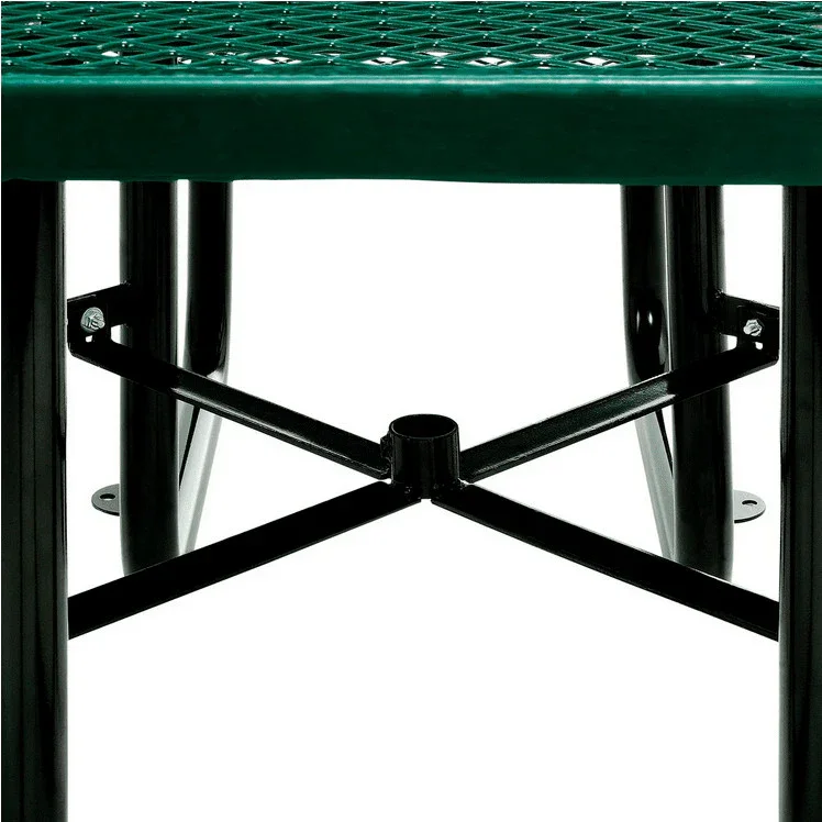 Quick Ship Square ADA Picnic Table - 46" Square Portable Commercial Picnic Table - Image 5