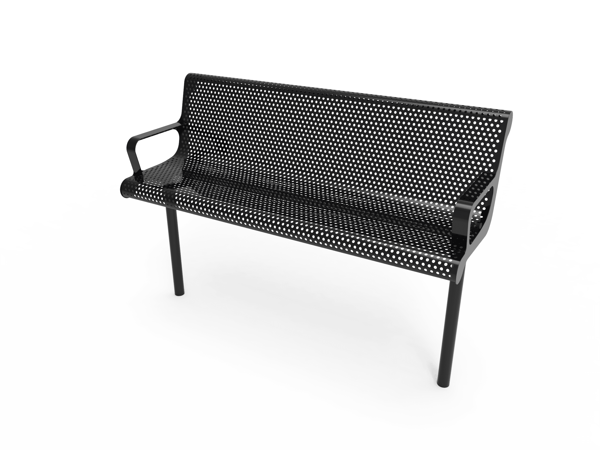 Standard Metal Comfort Contoured Park Bench - Image 3