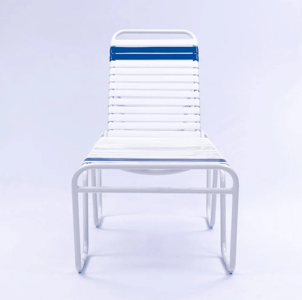 Vinyl Strap Commercial Pool Chaise Lounge - 20 in Height - Image 3