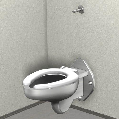Wall Hung Toilet with Plastic Seat - Image 3